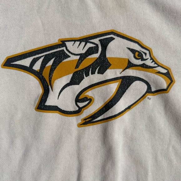 NASHVILLE PREDATORS / NHL / 47 GRAY AND WHITE COLORBLOCK HOODIE WITH LOGO SIZE S - Picture 7 of 8